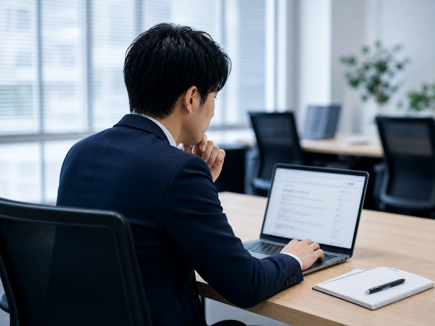 生成AIで情報を調べるビジネス担当者