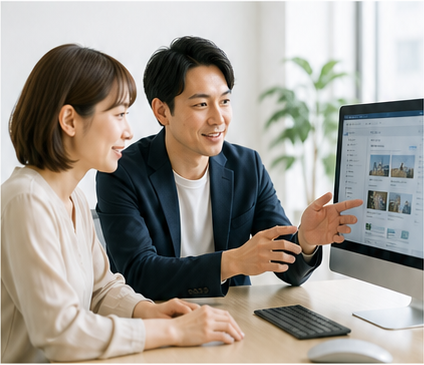 公開後の運用を支援する担当者