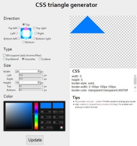 CSS triangle generator