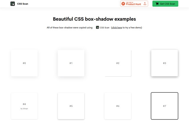 Beautiful CSS box-shadow examples