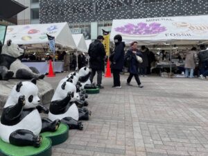 パンダ広場とミネラルマルシェ